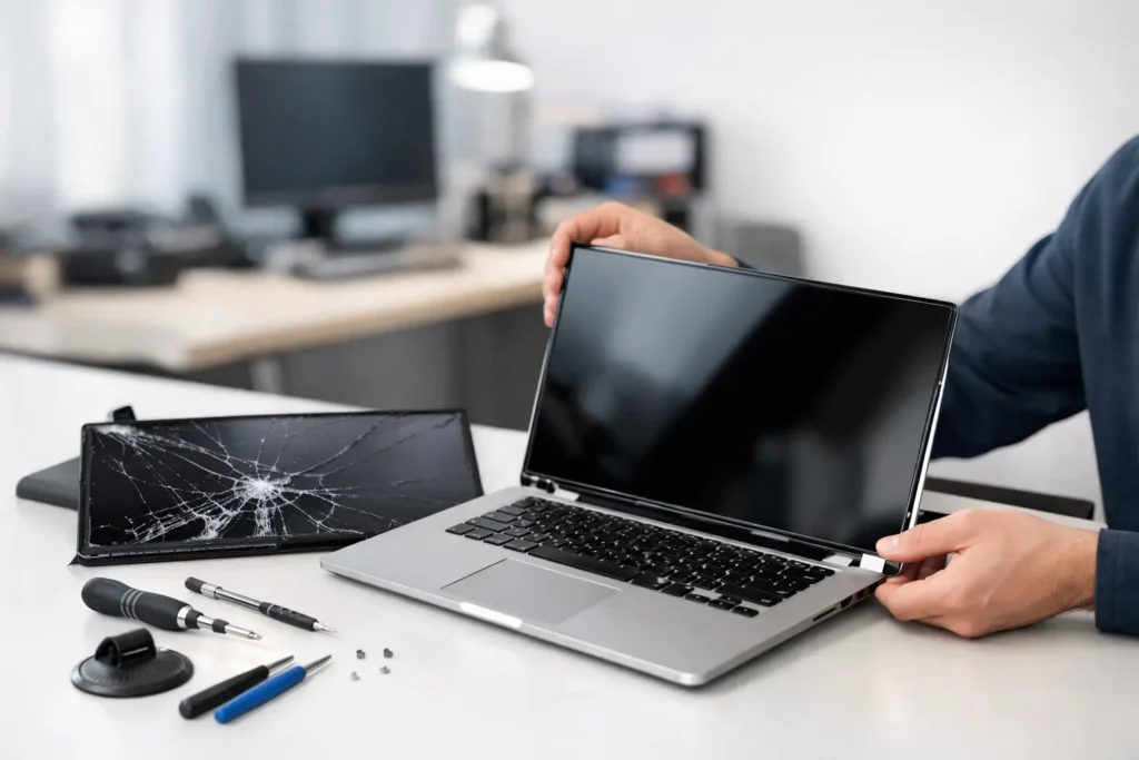 Cijena zamjene ekrana laptopa u praksi